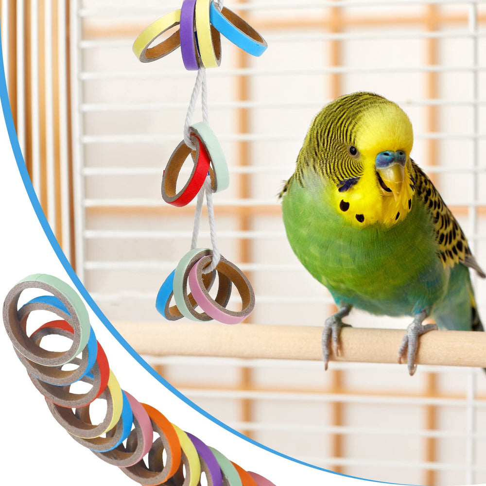 Jenaai: juguetes para aves de colores vivos, estimula curiosidad sin prometer resultados.