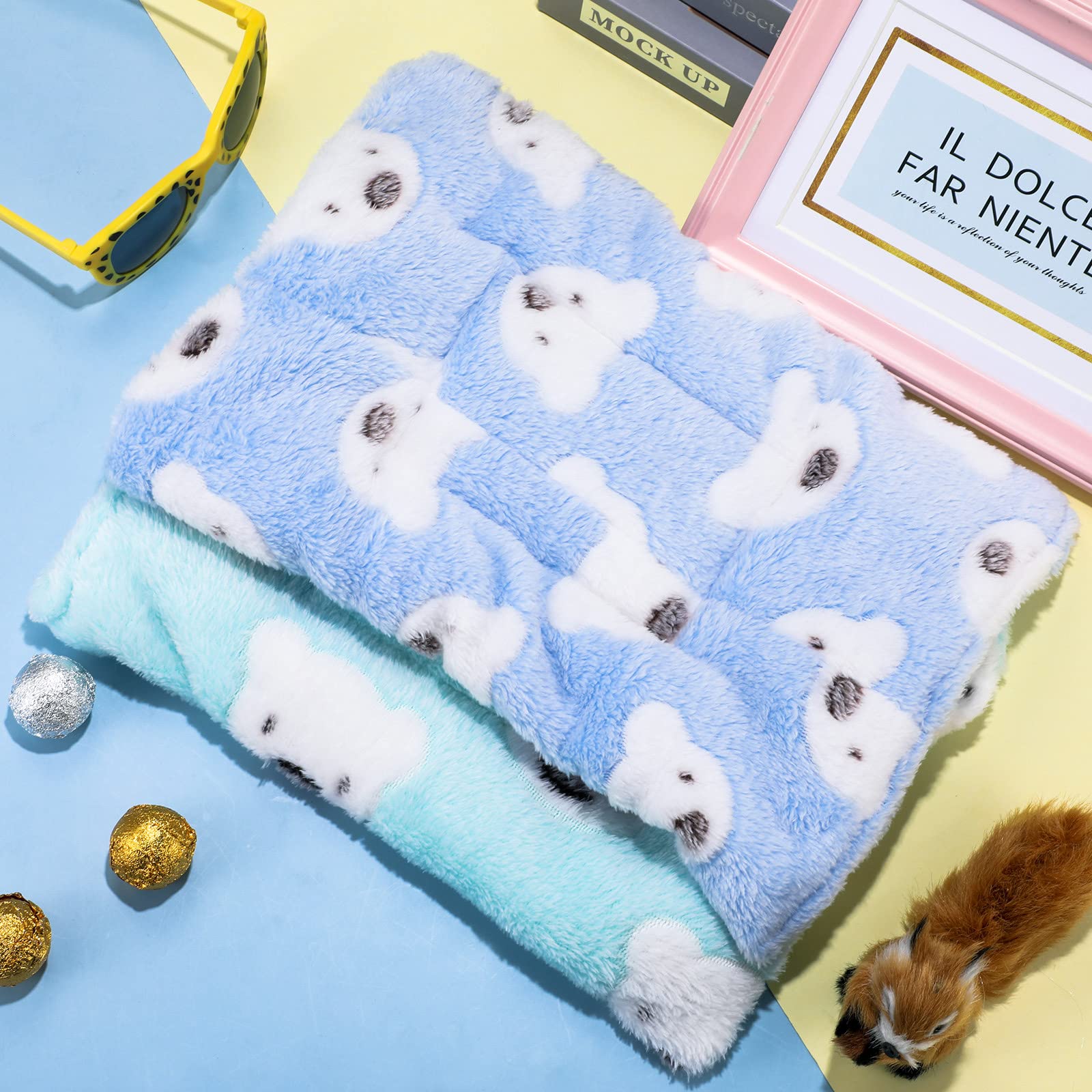 Jetec almohadilla para mascotas pequeñas azul, soporte suave para siestas