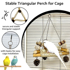 Jevnd Bird Swing cuidado del pico natural, utiliza materiales adecuados.