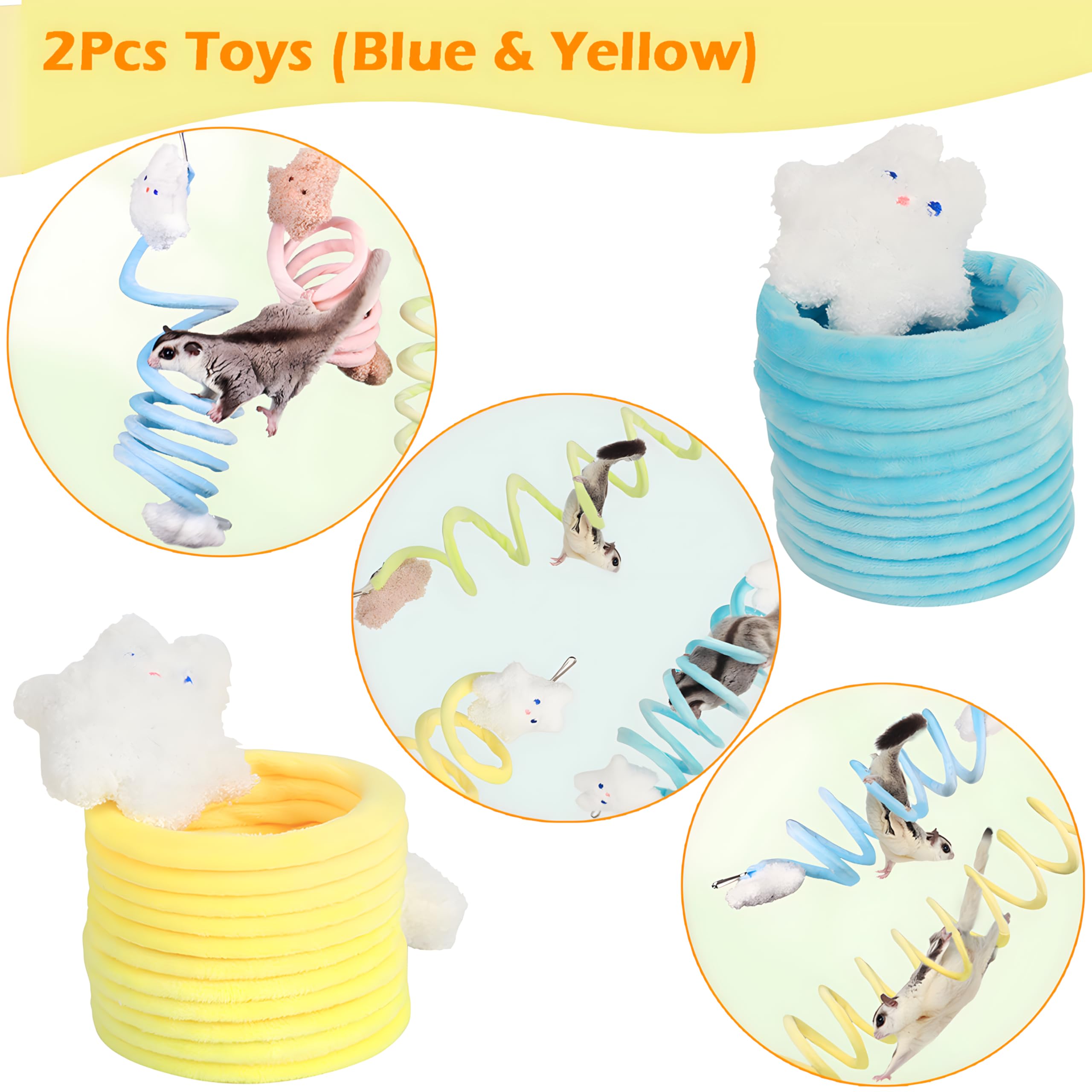 Jevnd Sugar Glider Toys: paquete de dos juguetes, enriquece la actividad y fomenta el ejercicio.