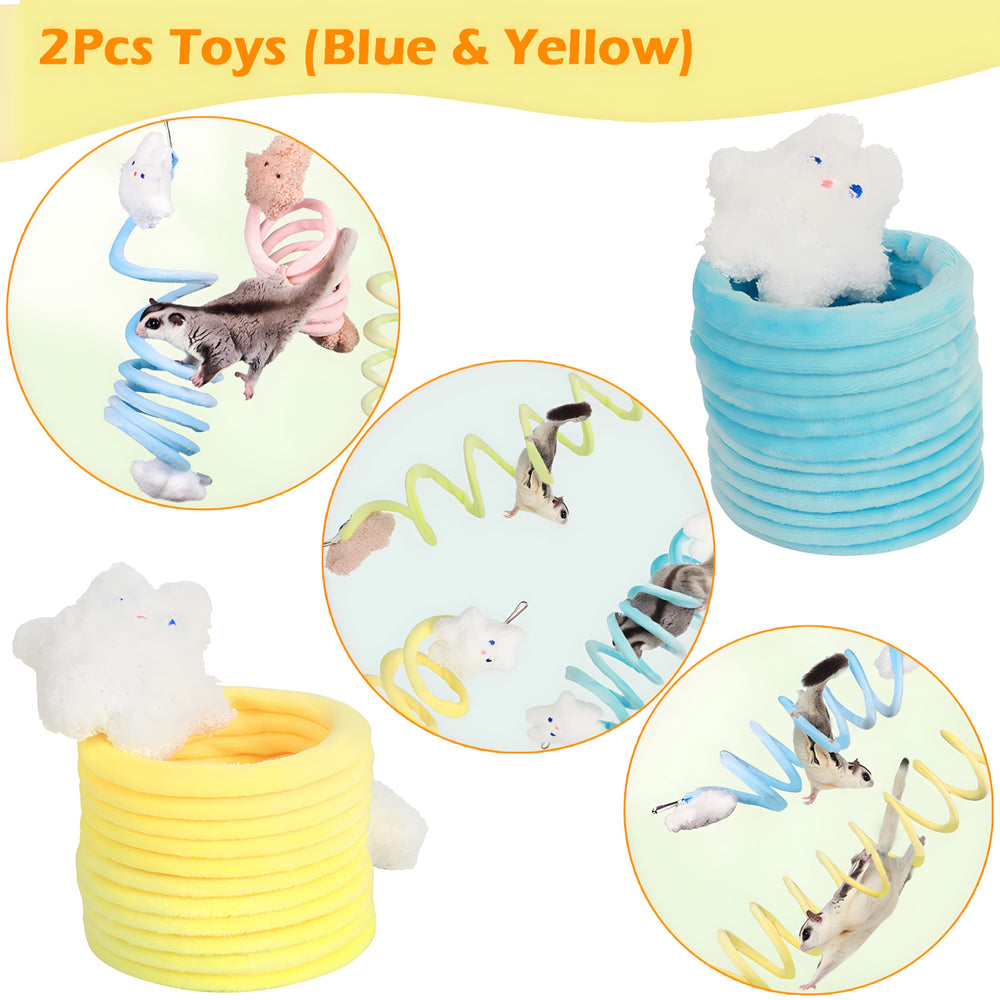 Jevnd Sugar Glider Toys: paquete de dos juguetes, enriquece la actividad y fomenta el ejercicio.
