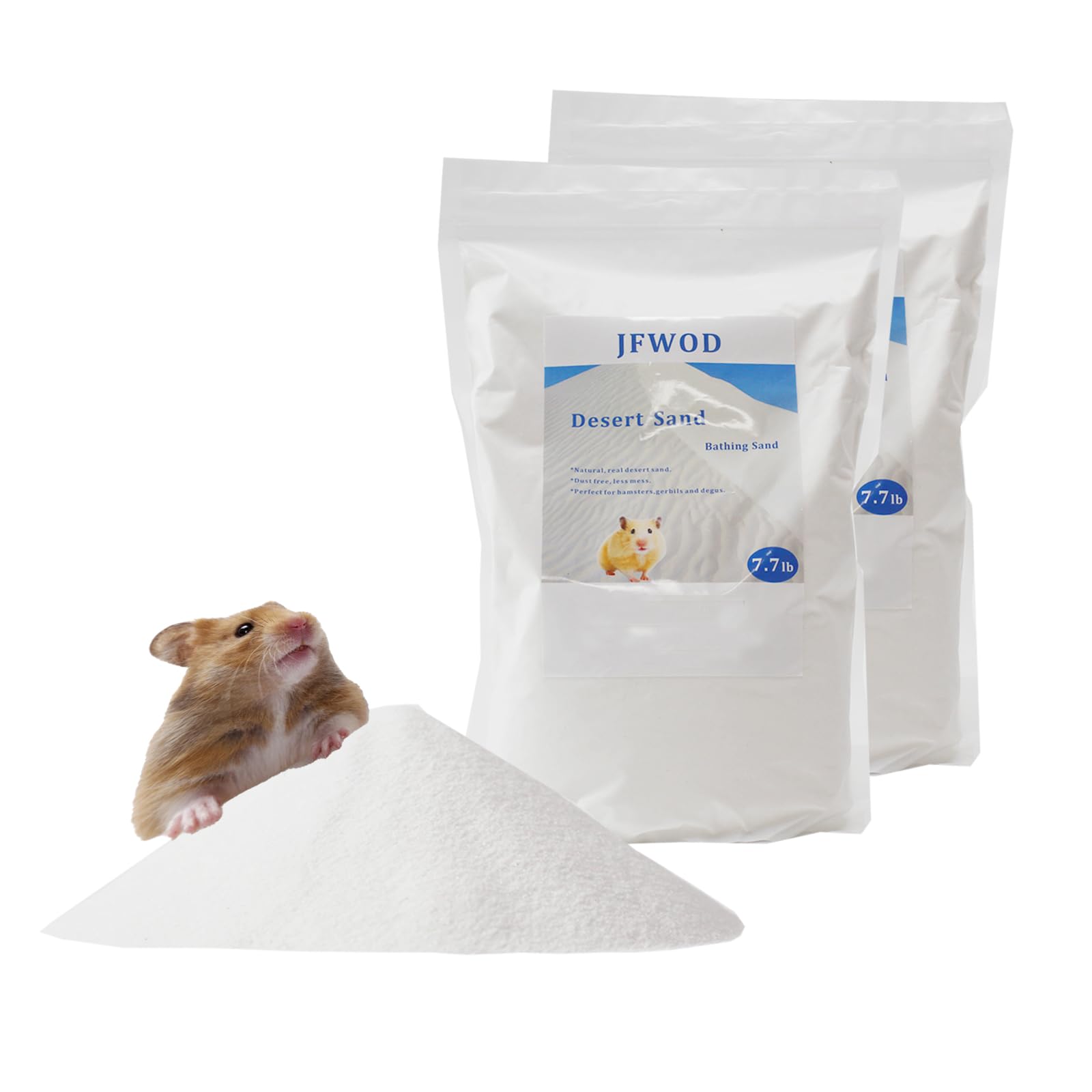 JFWOD: dos bolsas de arena desierto para baño de hamster, seguro y sin colorante.