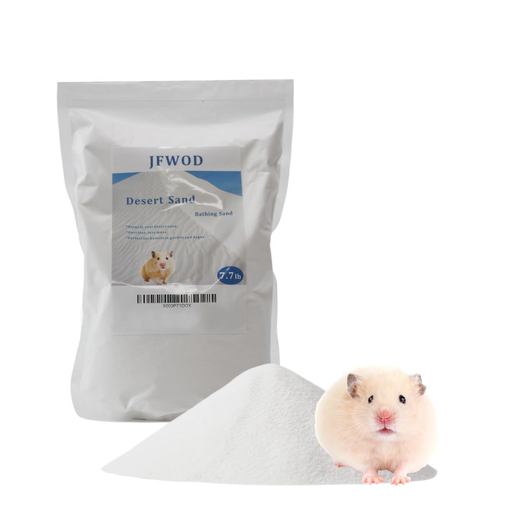 JFWOD Hamster arena desertica para baño, textura natural para una experiencia segura.
