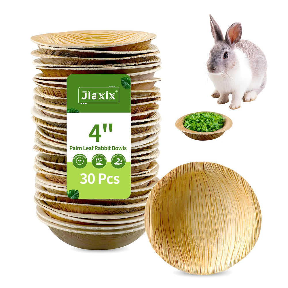 Jiaxix cuenco de hojas de palma de 4 pulgadas, ideal para heno y pellets.