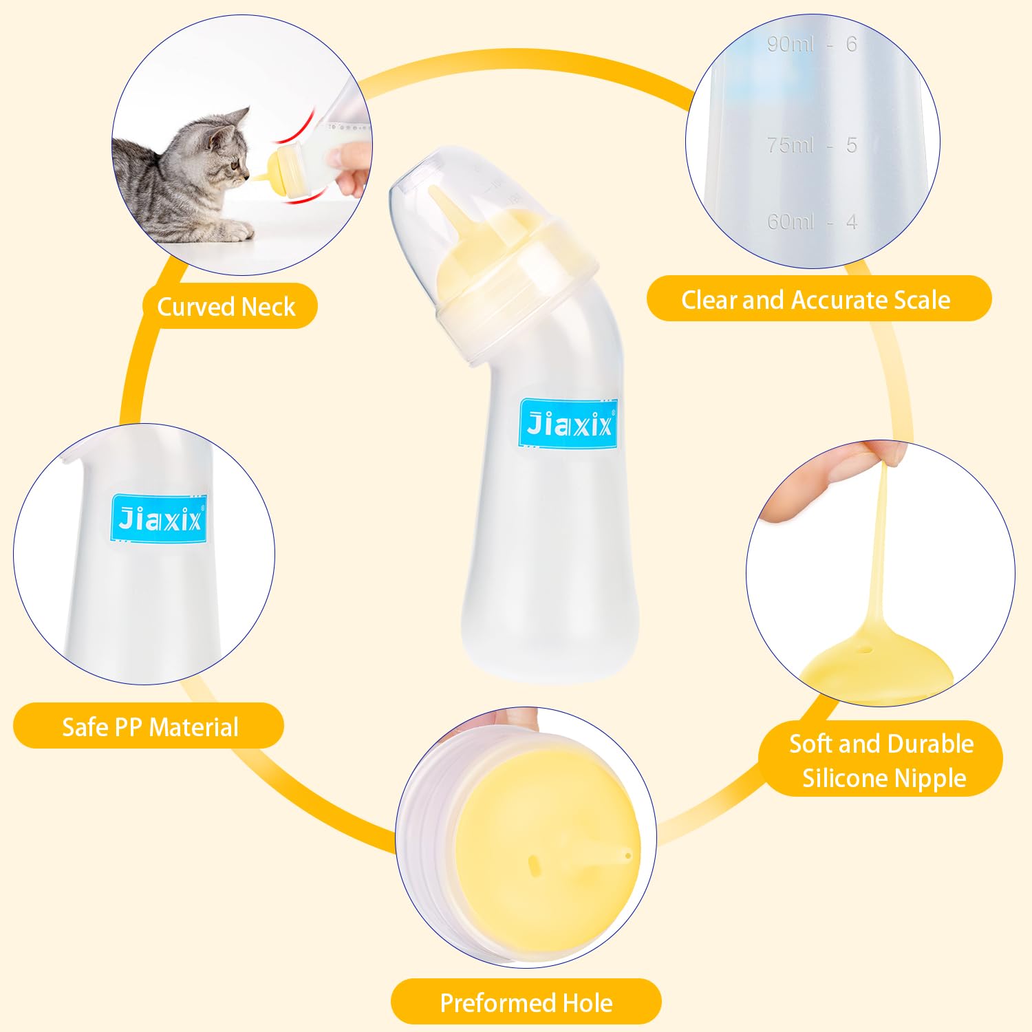 Jeringas Jiaxix de alimentación para mascotas, 1 ml, 3 ml y 4 ml