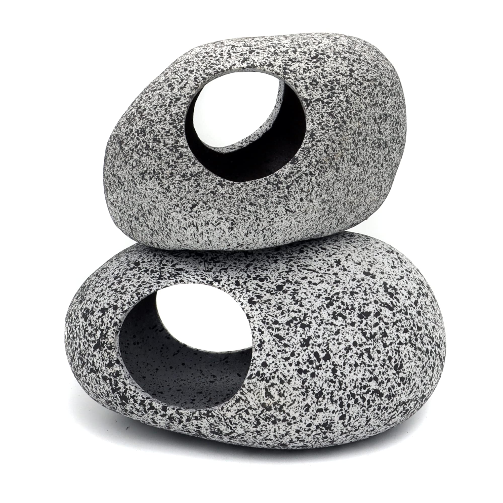 JIH roca ceramica refugio acuario, ideal para esconderse y crear microhábitats