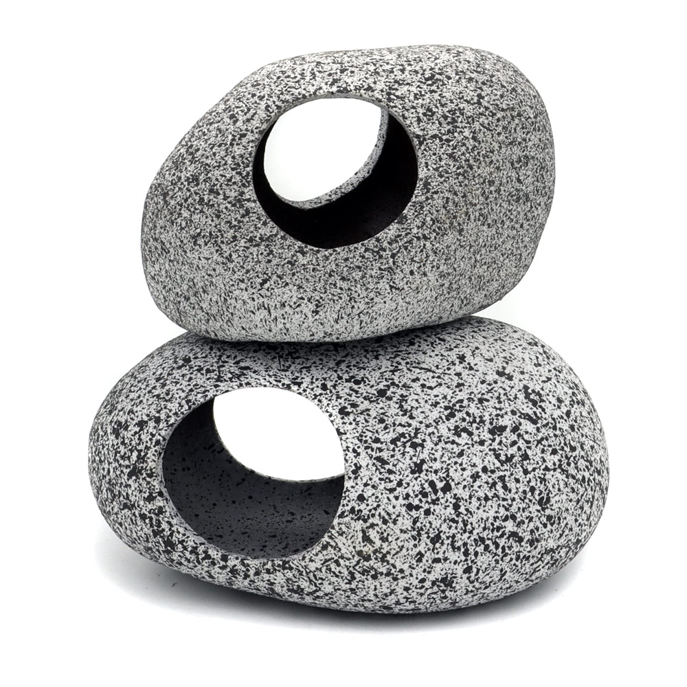 JIH roca ceramica refugio acuario, ideal para esconderse y crear microhábitats