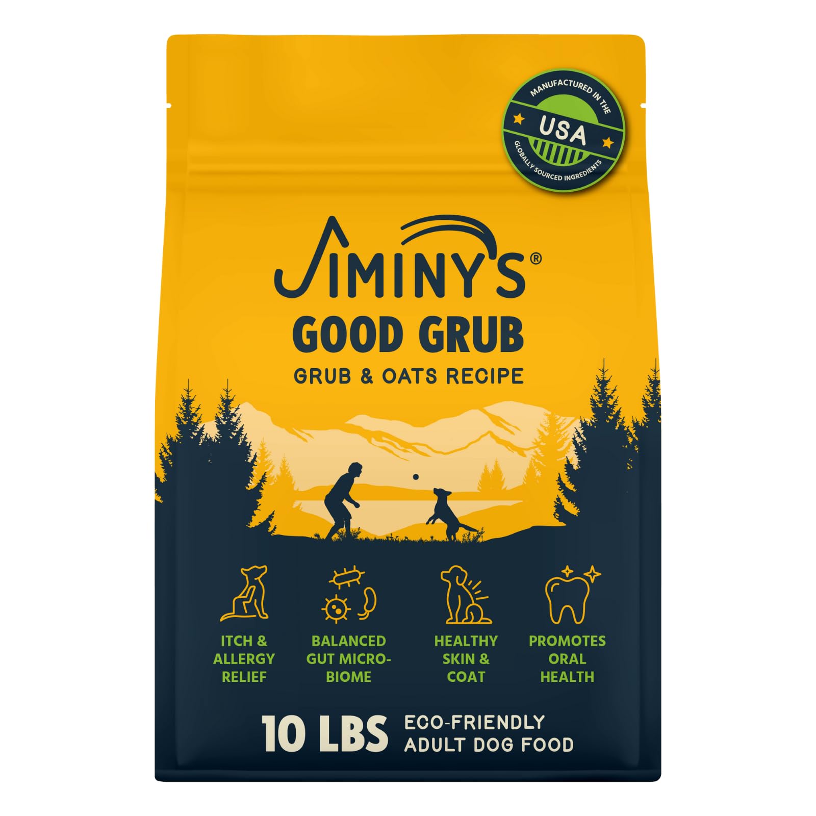 Jiminy's Good Grub, alimento para perros seco y pelaje brillante