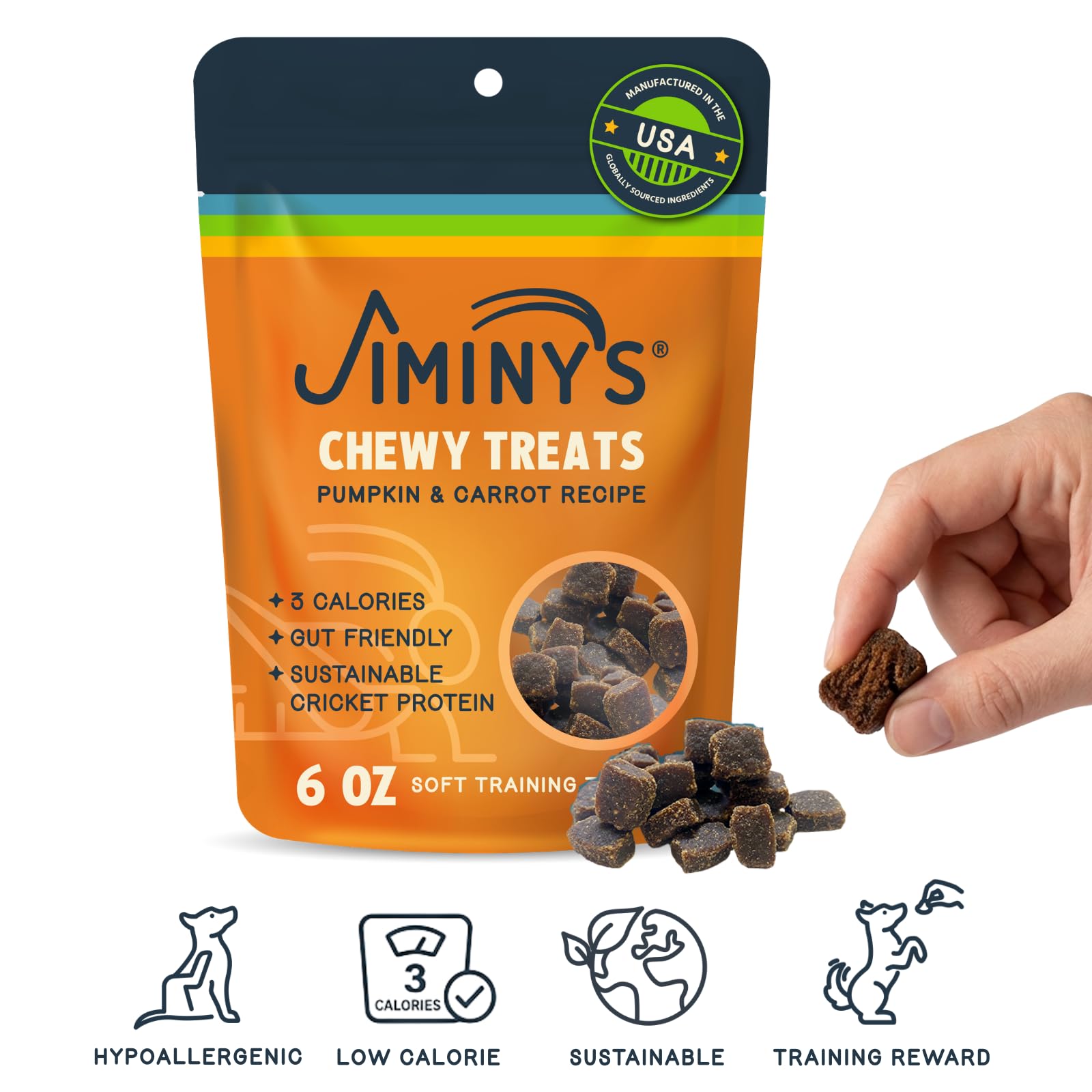 Premio de entrenamiento en forma masticable de Jiminy's.