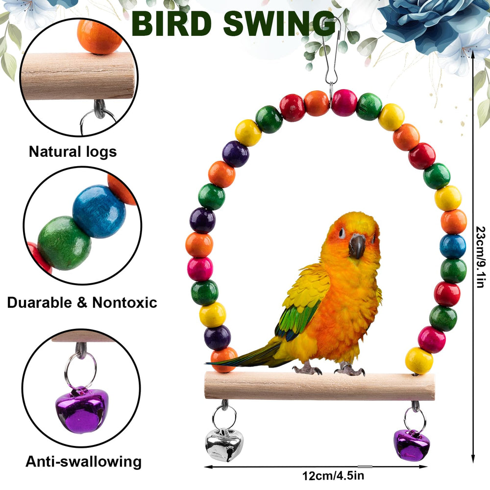 JINJINANV escalera para aves: escalada estimulante para pajaritos.