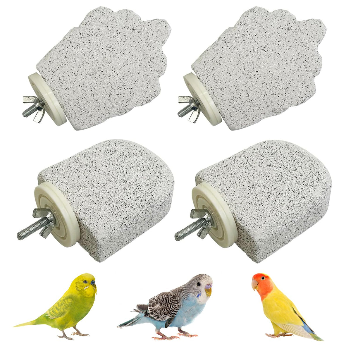 Piedra volcánica de JINJUMEI para moler el pico de aves de forma segura.