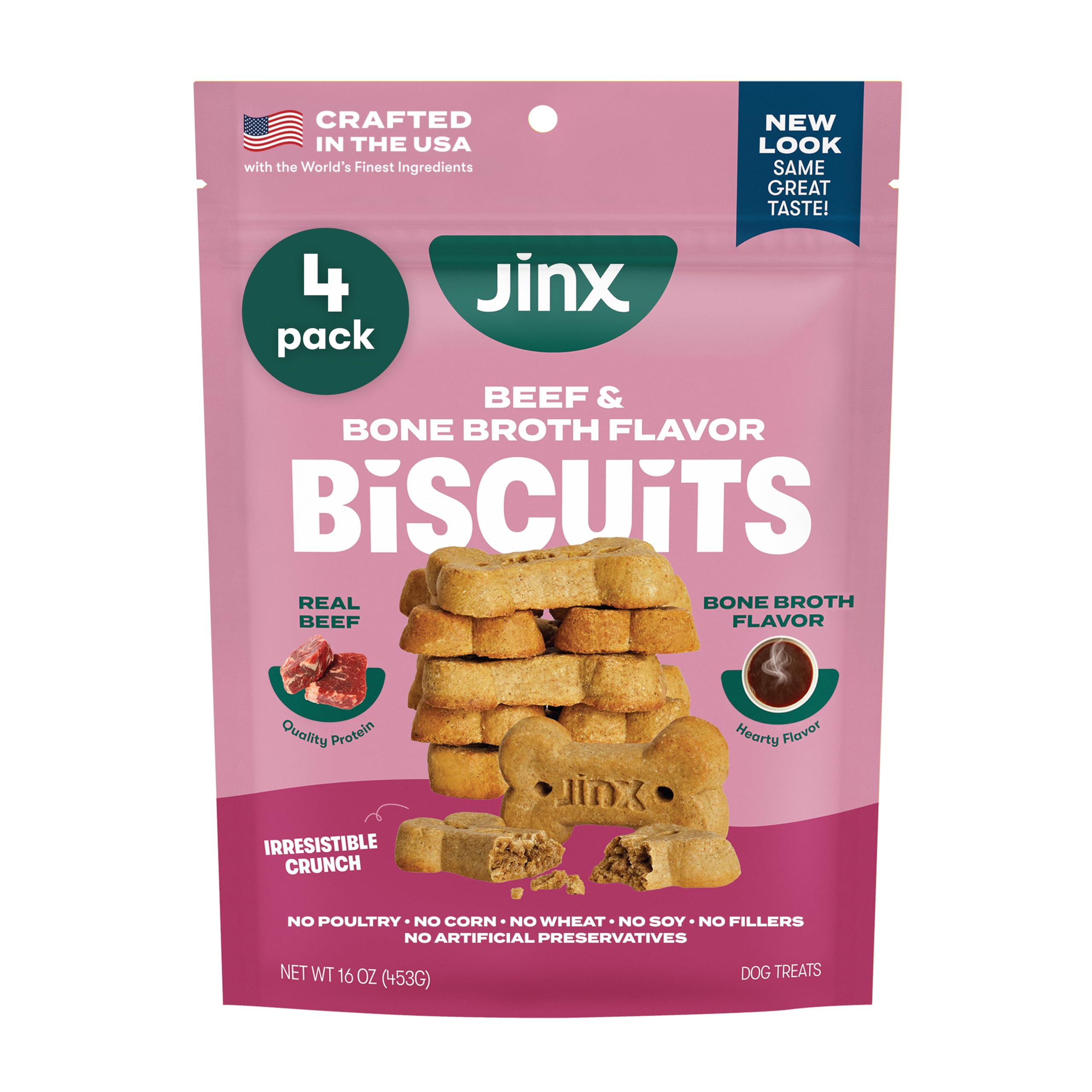 Galletas Jinx crujientes con hueso y caldo de carne para snack nutritivo