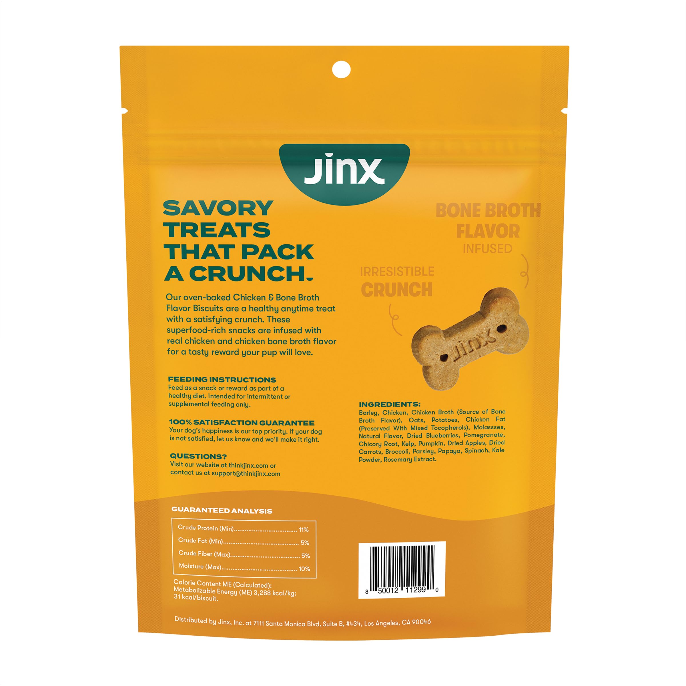 Paquete 16 onzas de galletas Jinx para casa o viaje