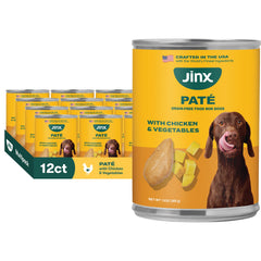 Paté húmedo de Jinx con pollo y vegetales, paquete de 12.