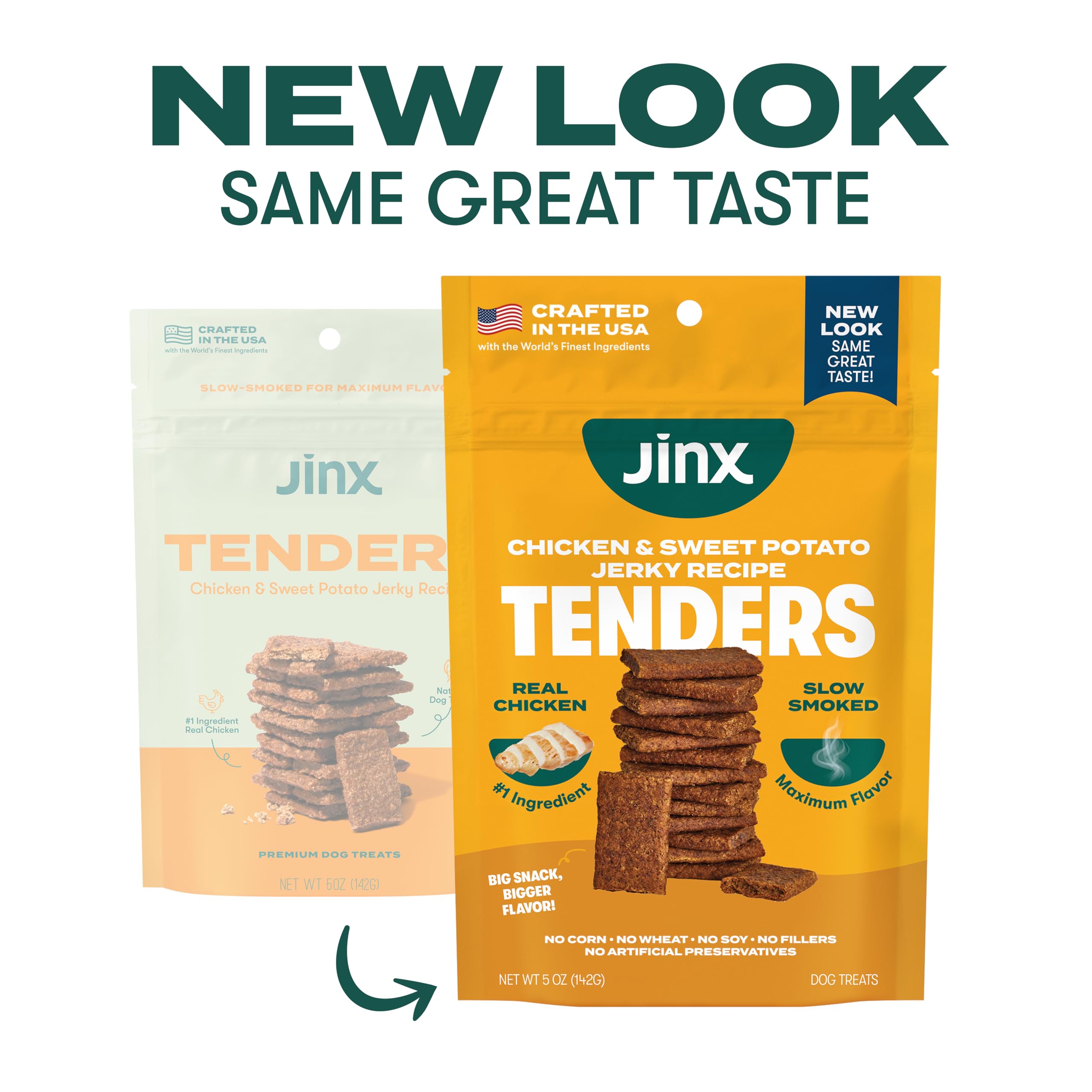 Jinx Tiras de Pollo, textura blanda para perros de todas las edades.