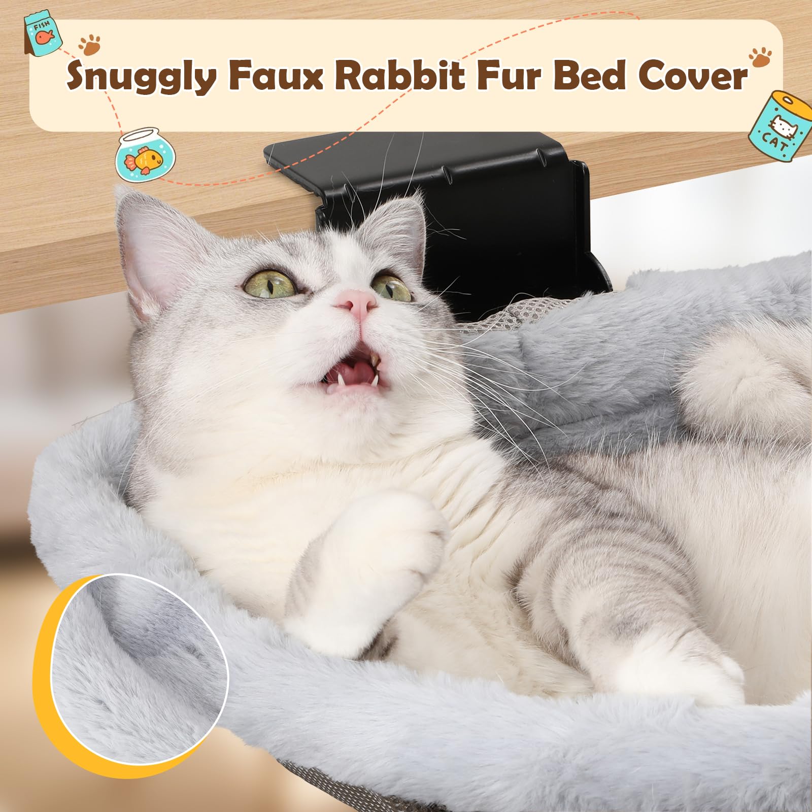 Pelo sintético de conejo en la cama JinxZap, suavidad para días fríos.