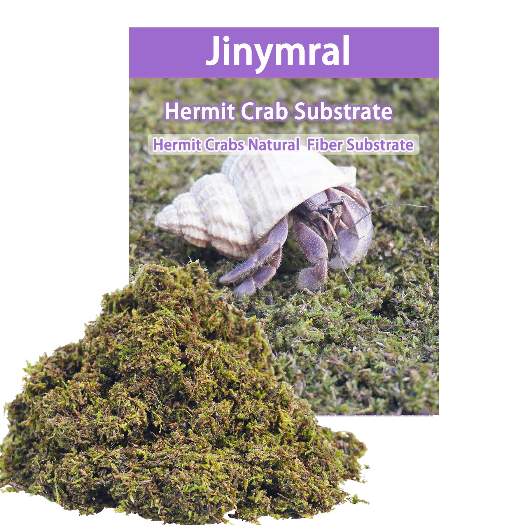 Jinymral substrato para cangrejos: pieza de 8.6 x 7.3 pulgadas para humedad estable.