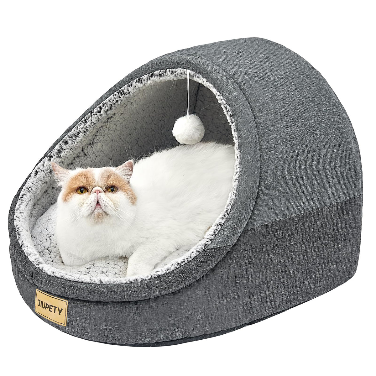 Jiupety cama-gato-interior: refugio cómodo para gato dentro de casa.