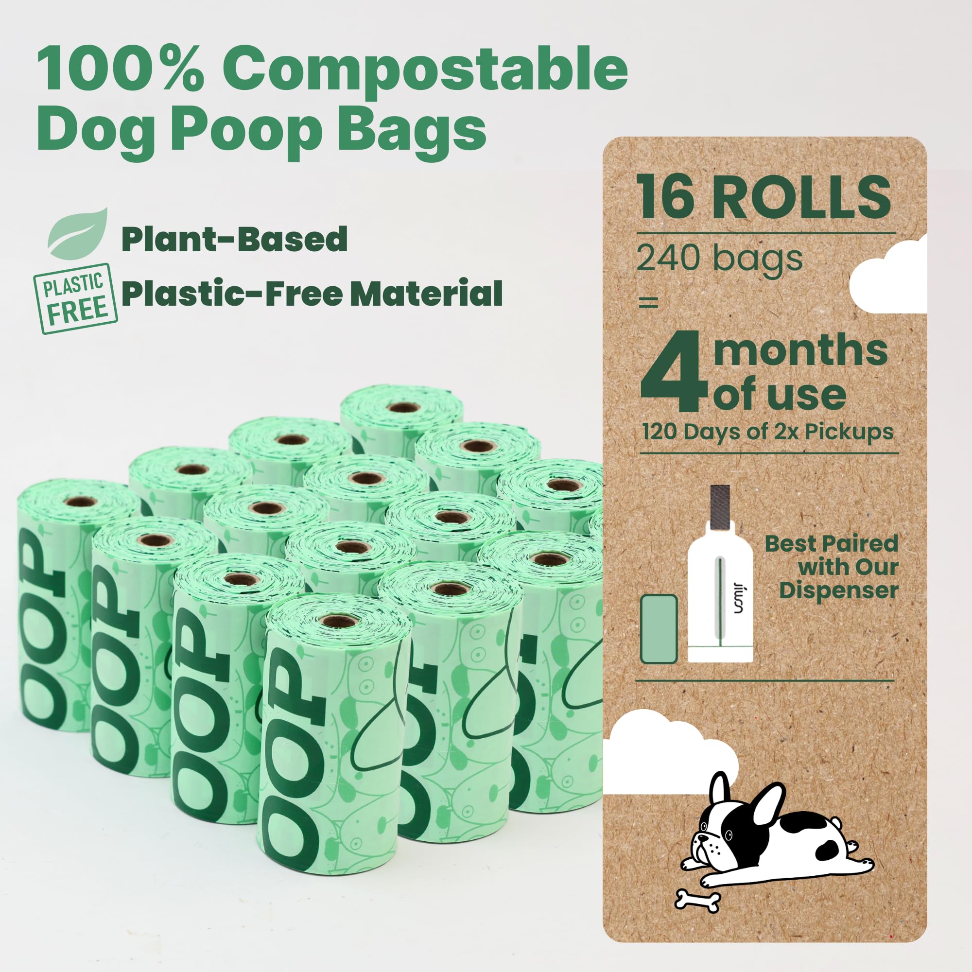 Rollos JIWON de 16 unidades, recargas fáciles para dispensador.
