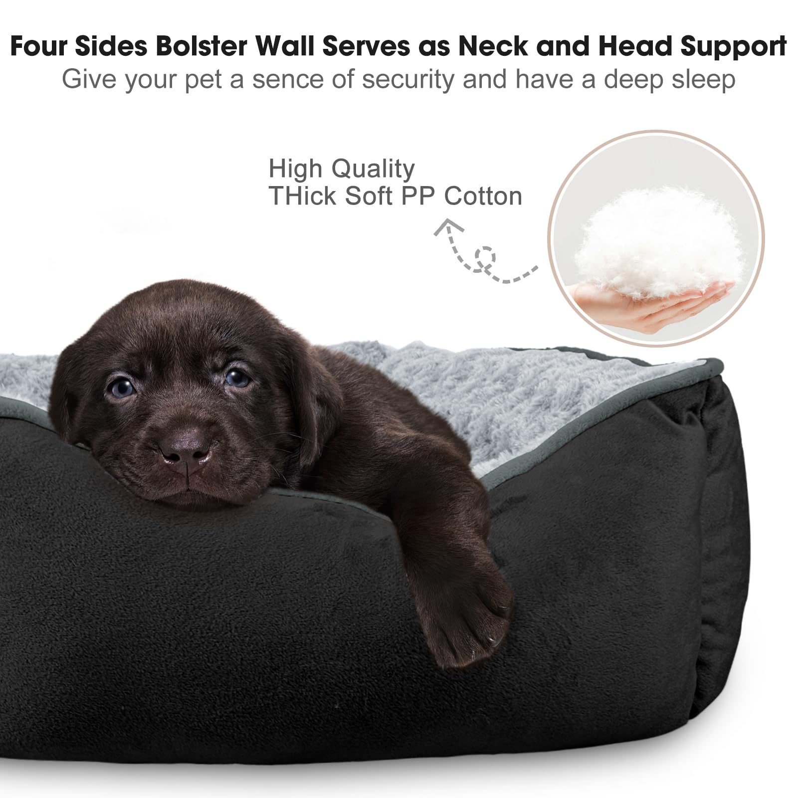 Detalle de almohada elevada JOEJOY para soporte de cabeza y cuello.