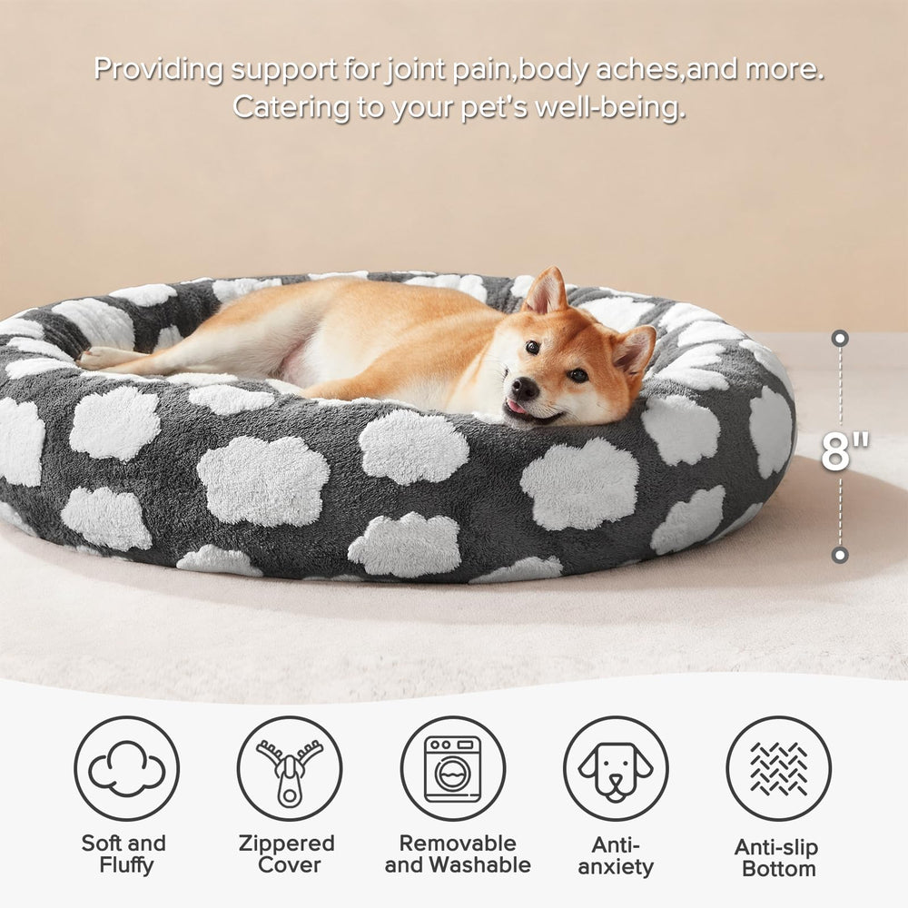 Funda desmontable de JOEJOY para cama en dona, facilita la limpieza rápida.