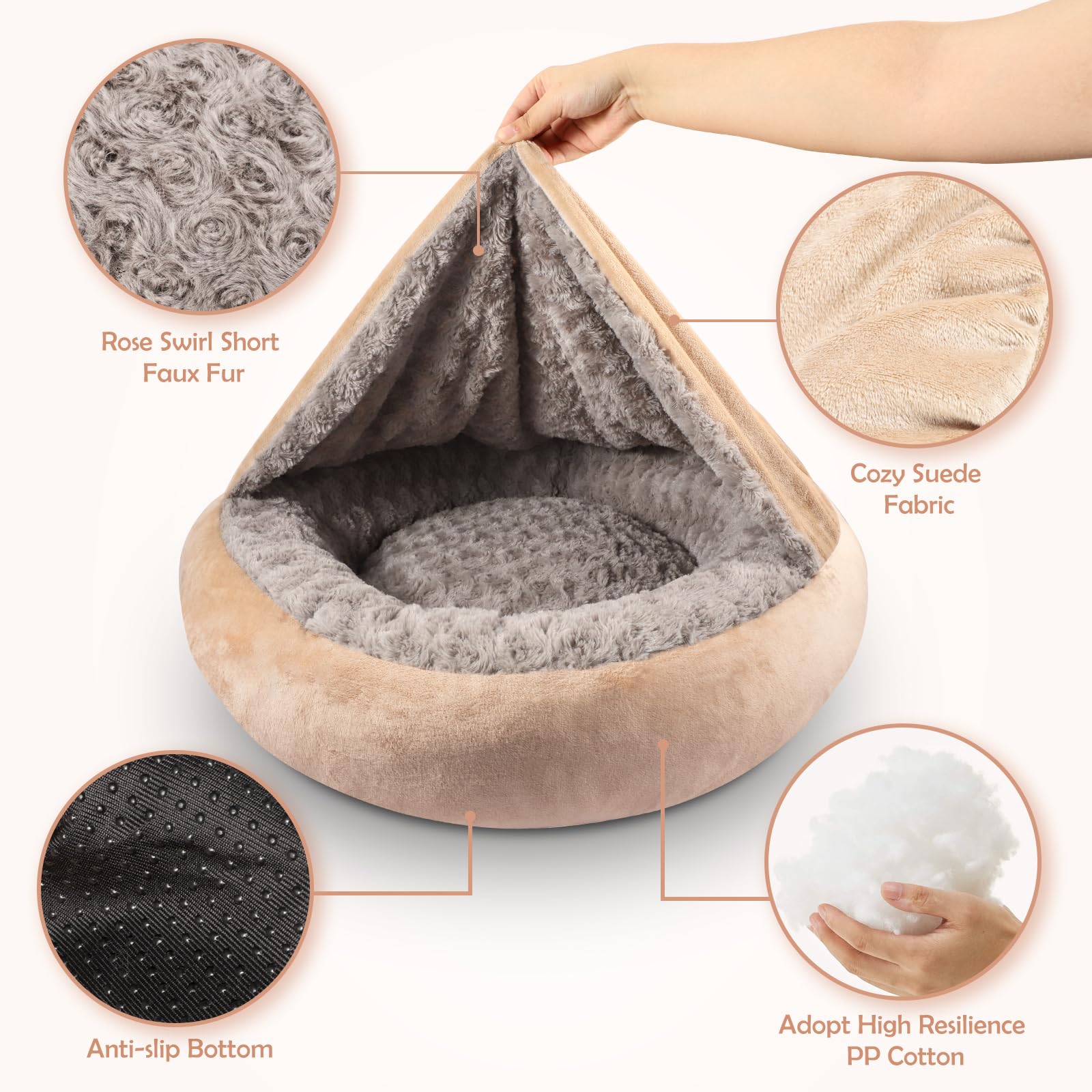 JOEJOY interior acolchado capota, soporte de cabeza y cuello