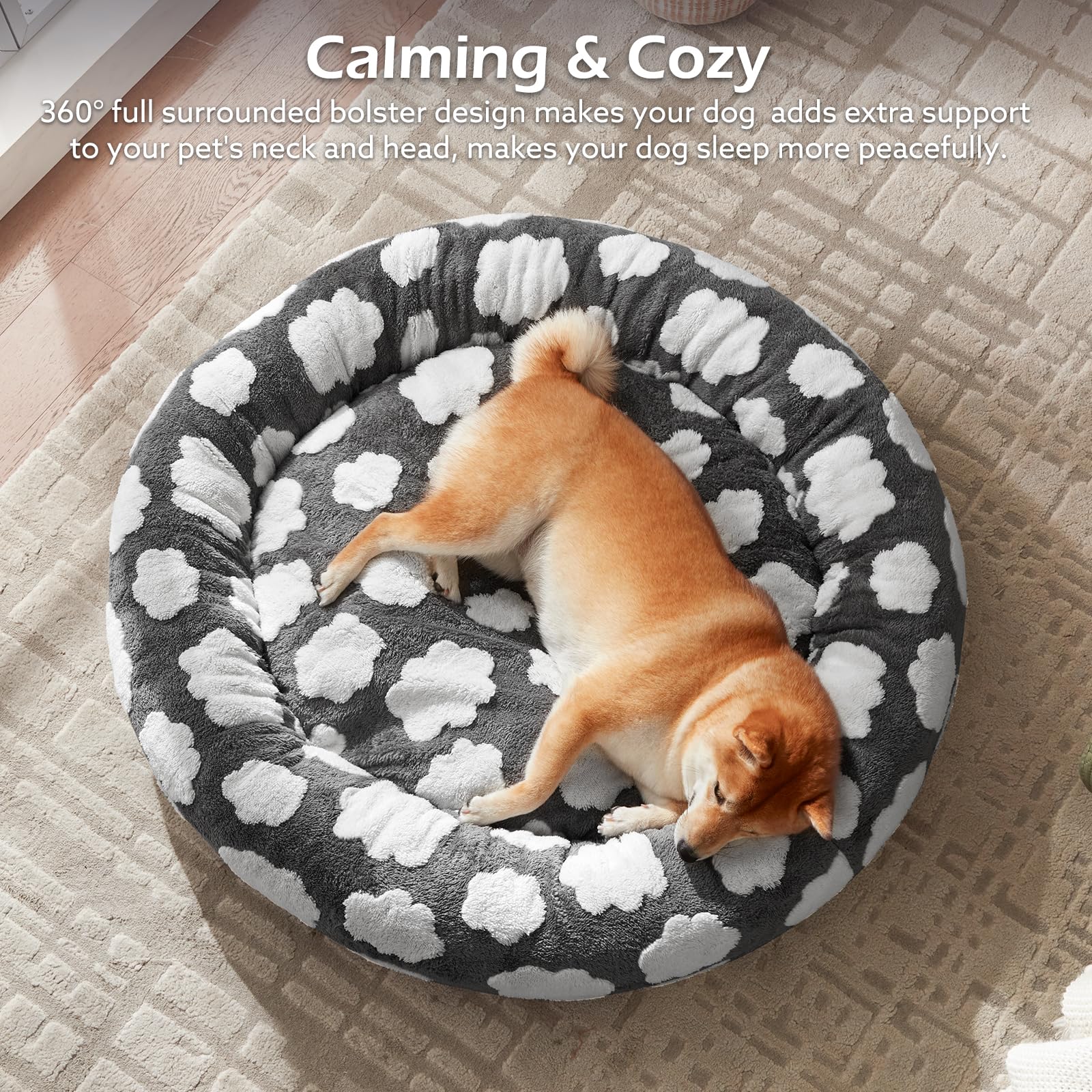 JOEJOY cama para gato rosquilla interior suave y cálido