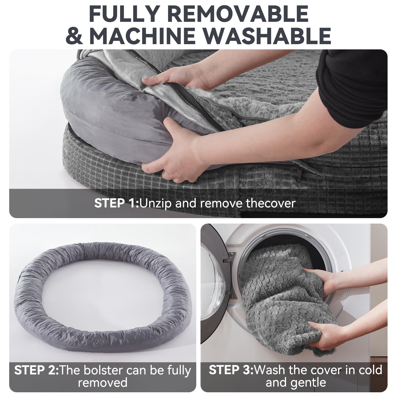 JOEJOY cama-ortopedica-perro-grande-envio-al-vacio facilita el manejo al recibirla.