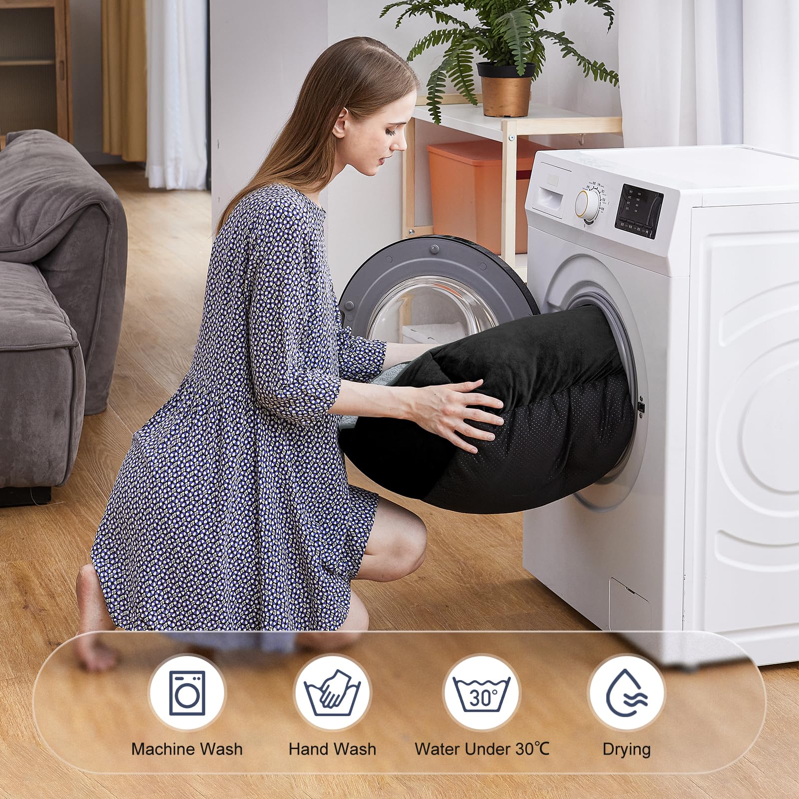 Cama JOEJOY lavable a máquina para limpieza fácil