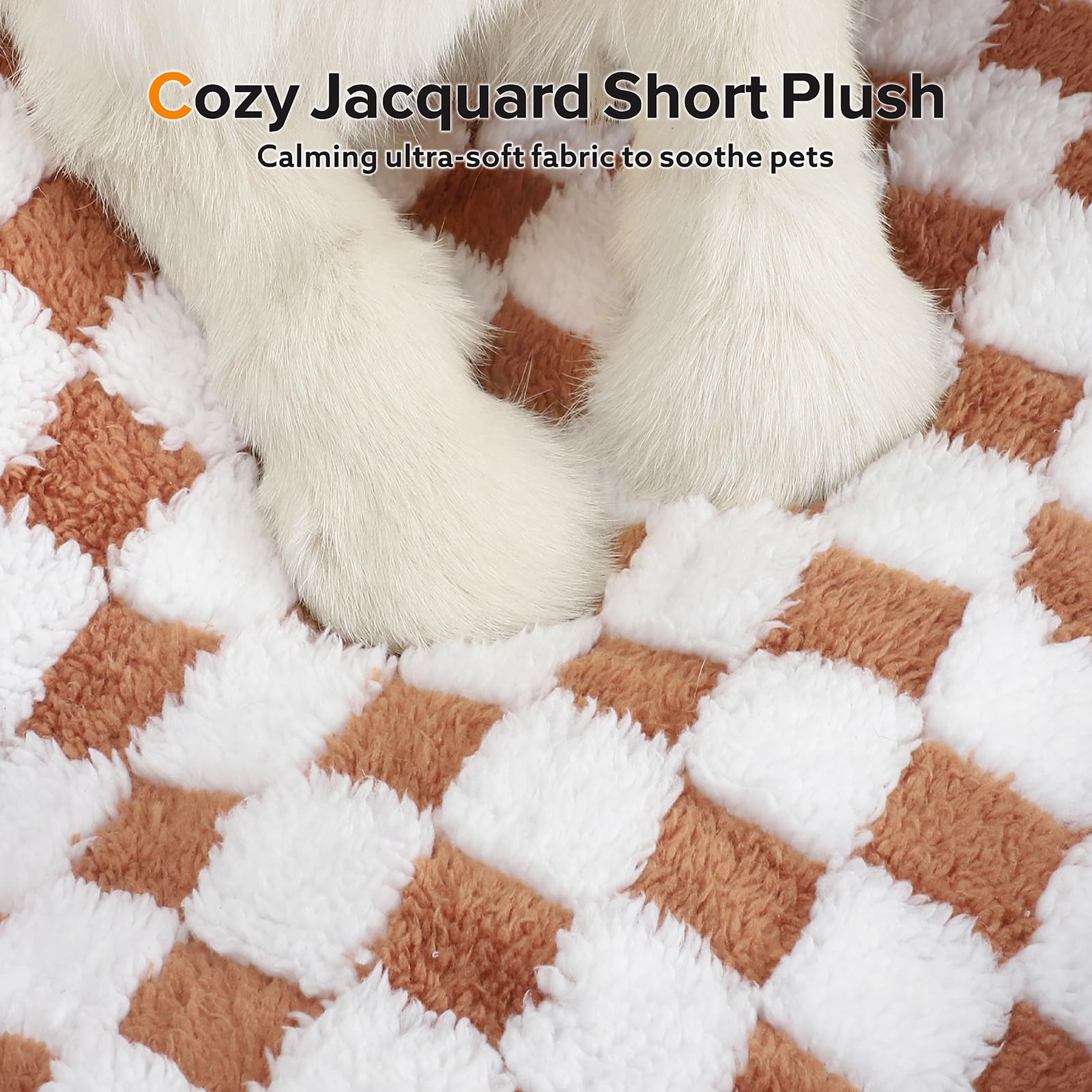 Cama JOEJOY con diseño de cuadros añade estilo y confort al rincón de la mascota.