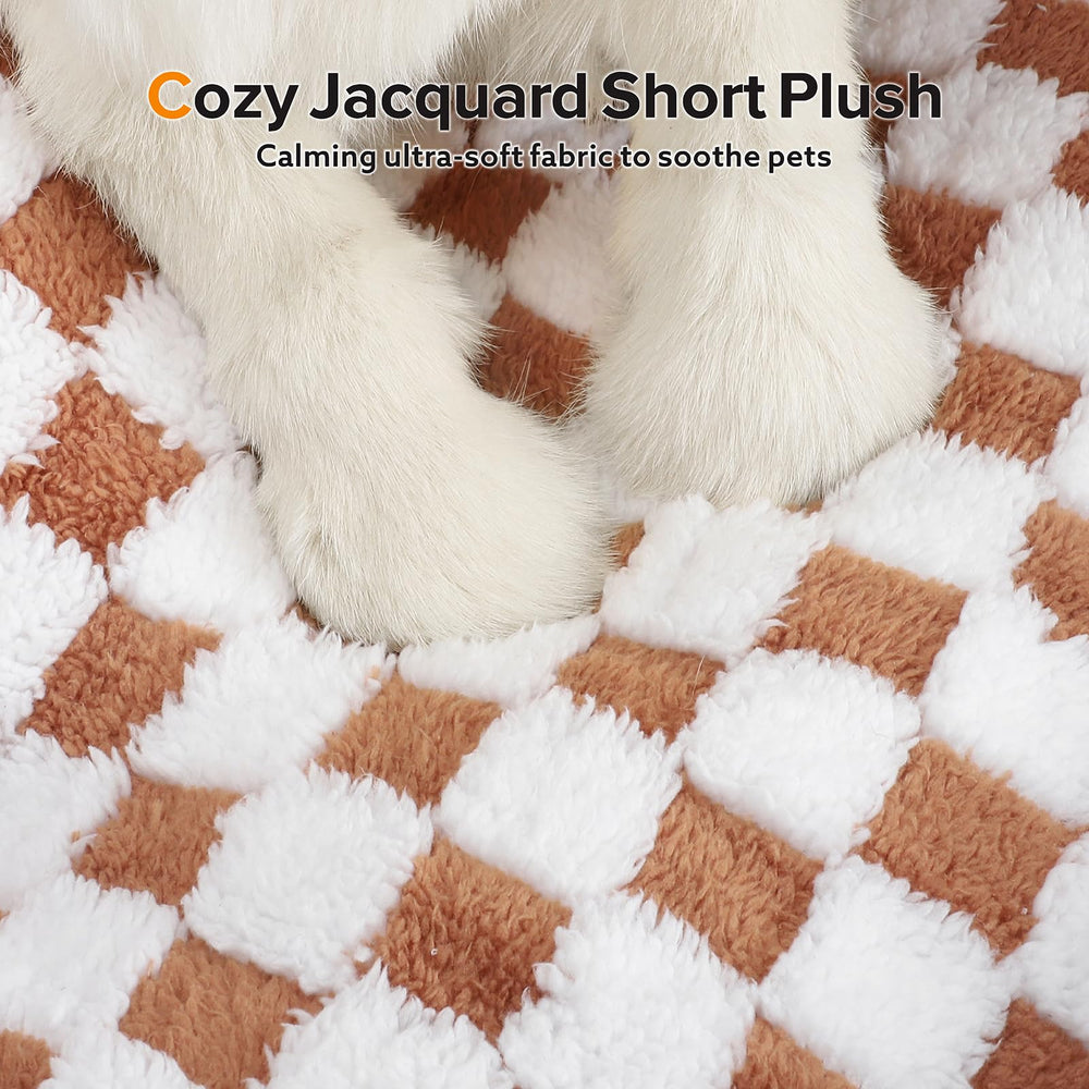 Cama JOEJOY con diseño de cuadros añade estilo y confort al rincón de la mascota.