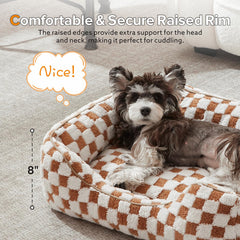 Cama JOEJOY con tejido jacquard plush para textura suave y cálida.