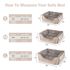 JOEJOY funda lavable para cama de perros, mantenimiento sencillo.