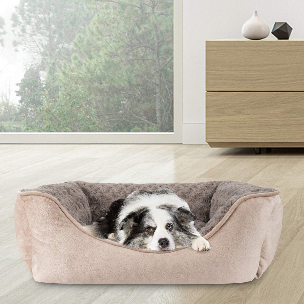 JOEJOY cama rectangular grande, dimensiones adecuadas para diversas tallas de perros.