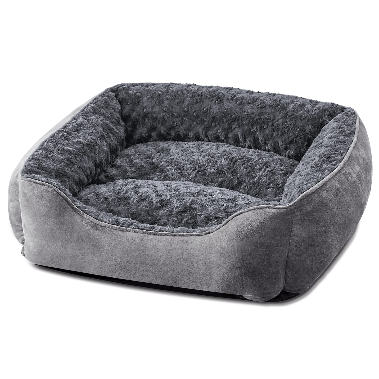 JOEJOY cama rectangular con muros elevados para soporte cómodo.