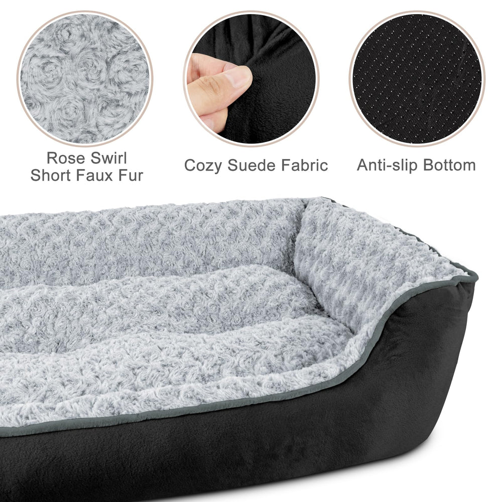 Joejoy Cama Perro Rectangular: tallas disponibles para diversas razas.