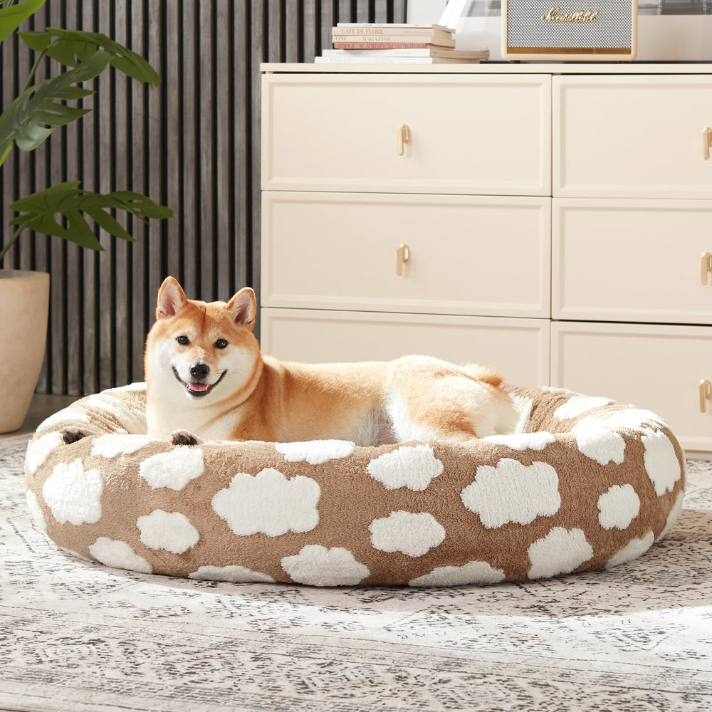Diseño nube en cama rosquilla JOEJOY para estilo suave.