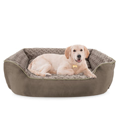 Cama JOEJOY rectangular ortopédica para perros, soporte cómodo para cabeza y cuello.