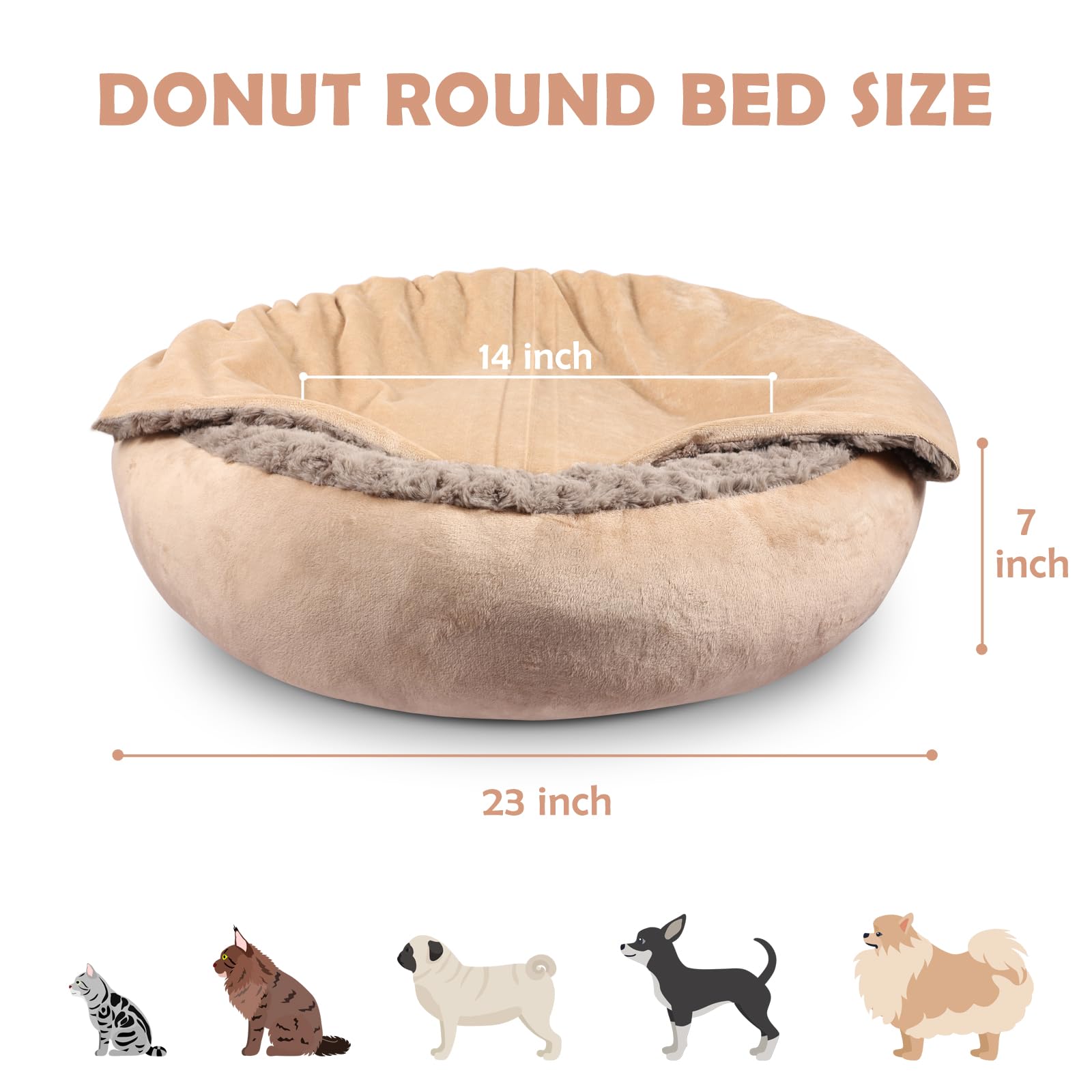 JOEJOY cama talla pequeña, ideal para mascotas pequeñas y gatitos