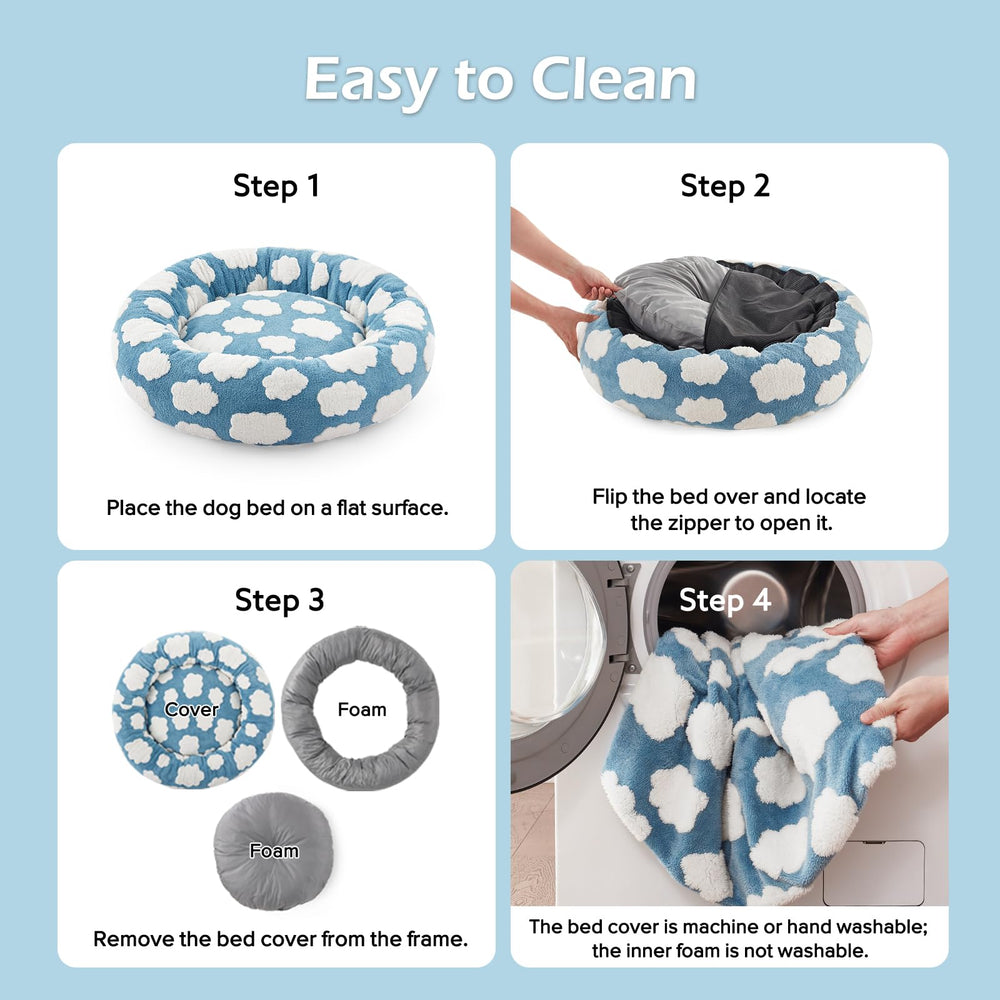 JOEJOY Donut grande para perro, base antideslizante para mayor seguridad