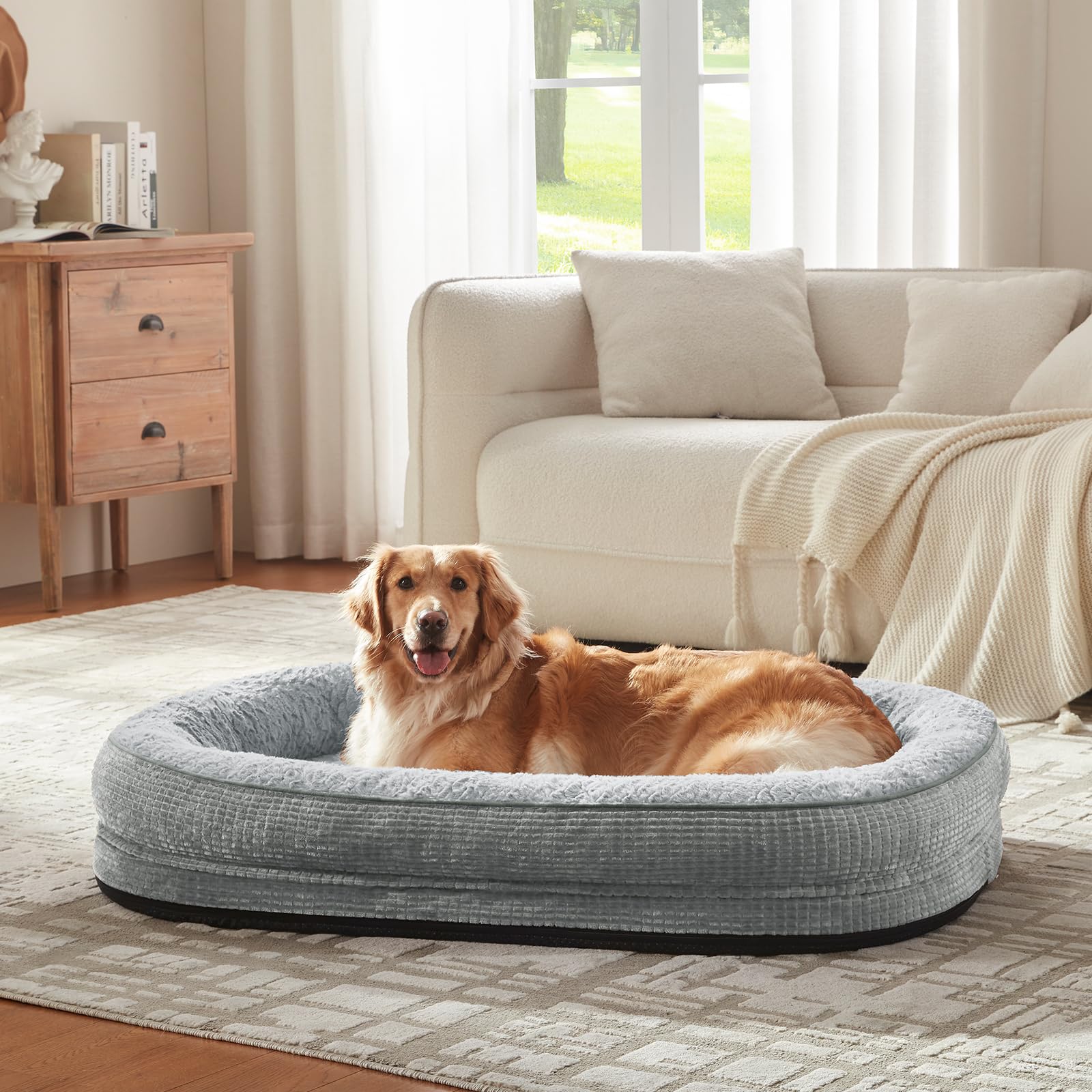 JOEJOY cama de 42x32 pulgadas para perros grandes hasta 90 libras