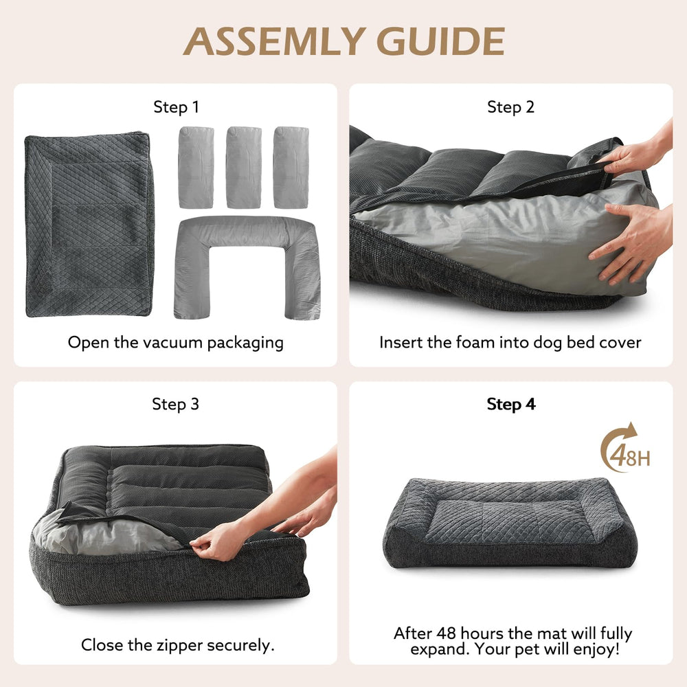 JOEJOY XL cama grande para perros grandes, ideal para descanso prolongado