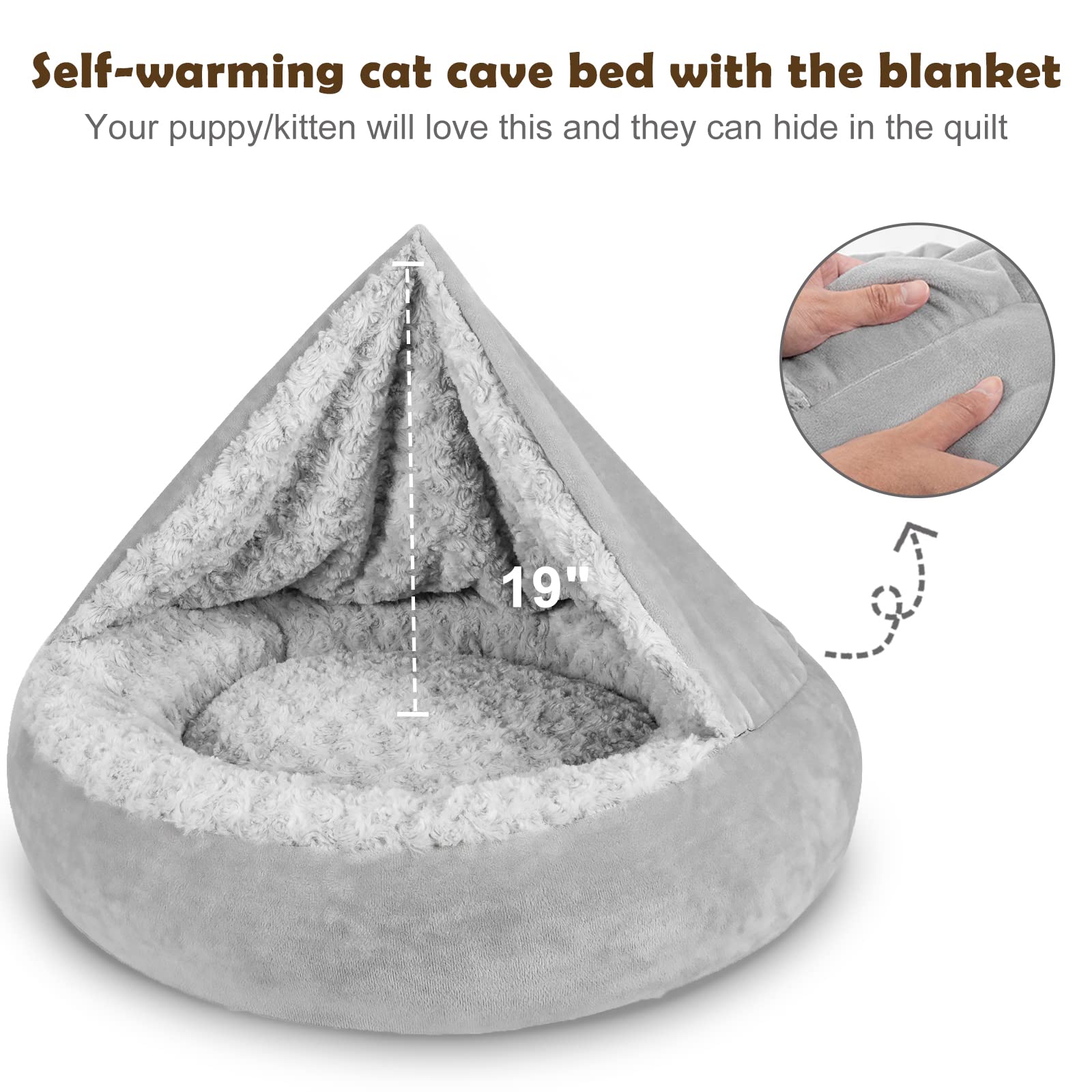Cama JOEJOY lavable a máquina para limpieza fácil.