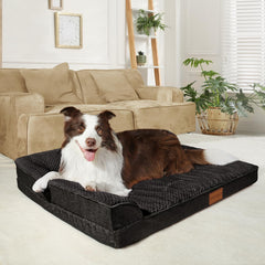 Cama Jolifield para perros, lado elevado, ideal para descanso de cabeza y cuello.
