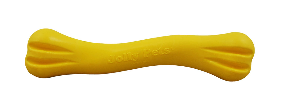 Jolly Pets Jolly Bone pequeño amarillo con agarre cómodo para jugar
