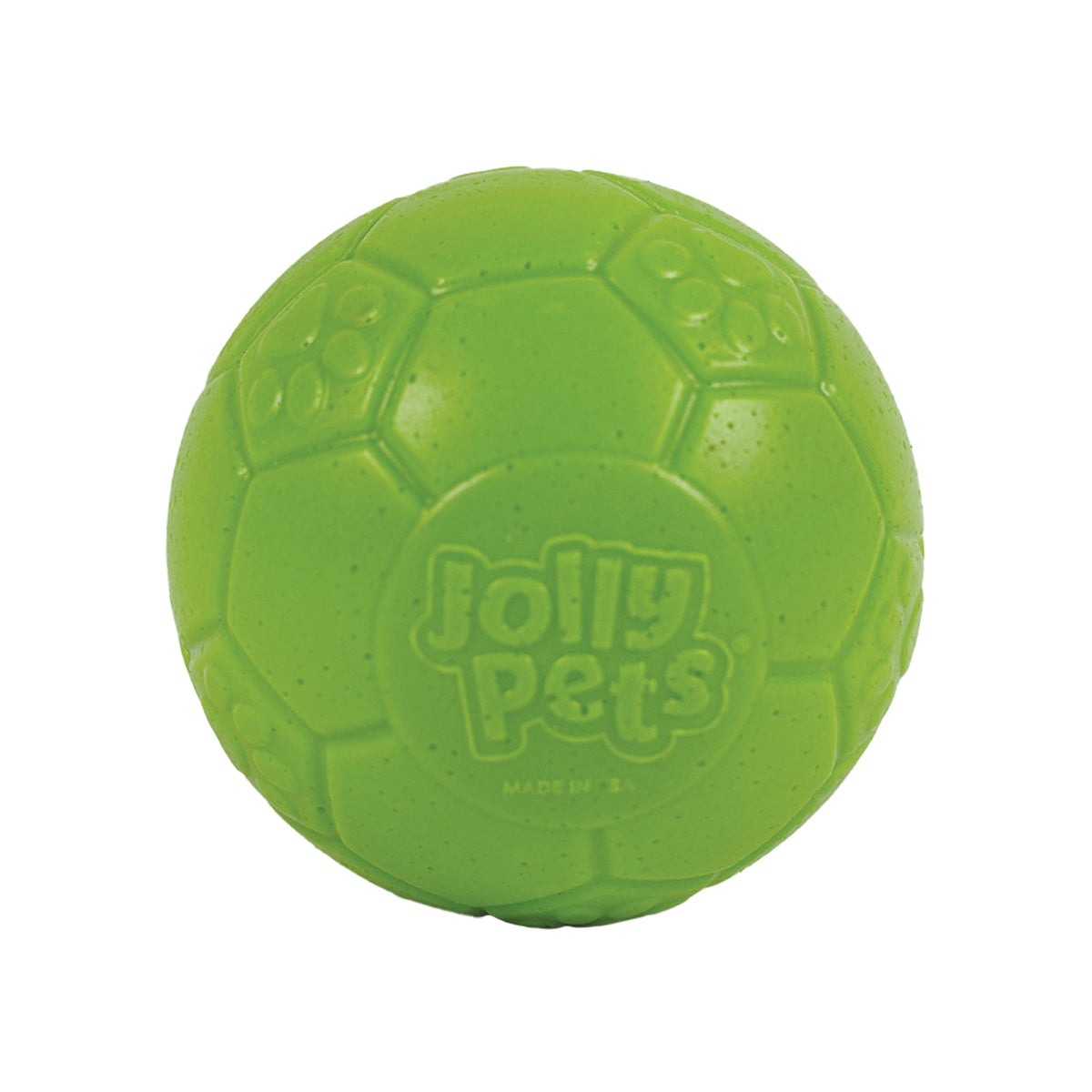 Bola Jolly Pets Mini Jolly Soccer Ball vista frontal, ideal para juego al aire libre.