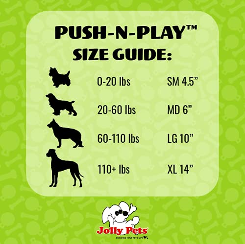 Jolly Pets Push-N-Play Ball se puede llenar con agua o arena para desafío.