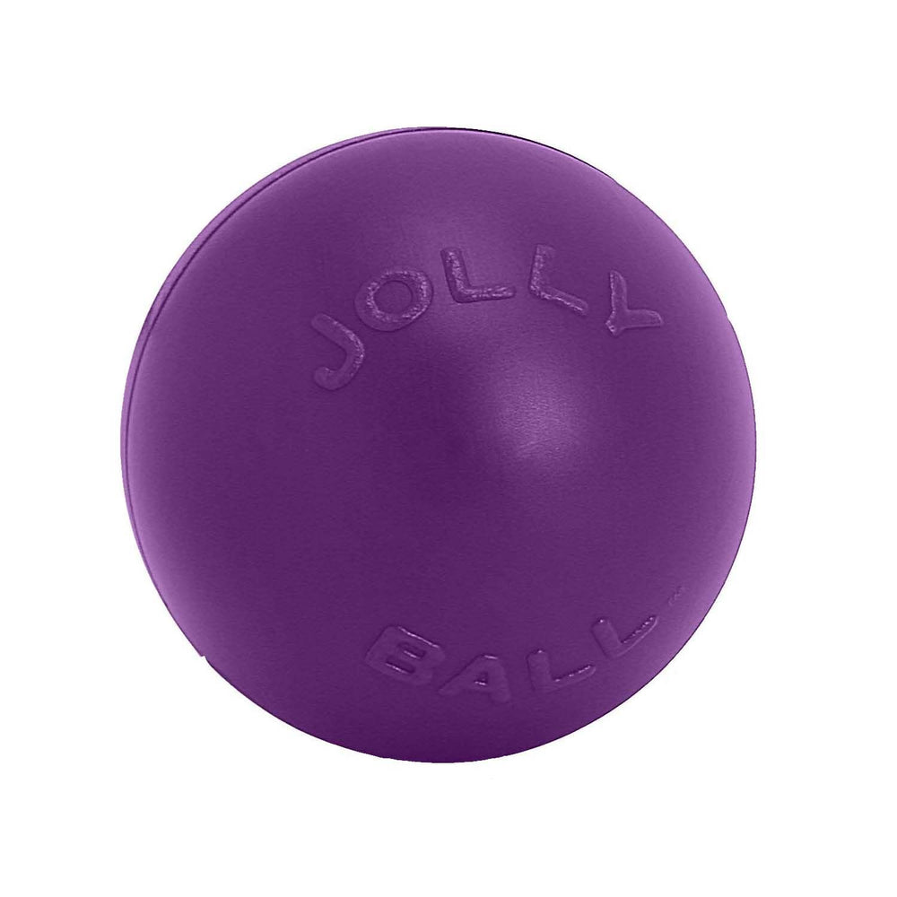 Pelota Jolly Pets Push-n-Play roja de 10 pulgadas, resistente para perros.