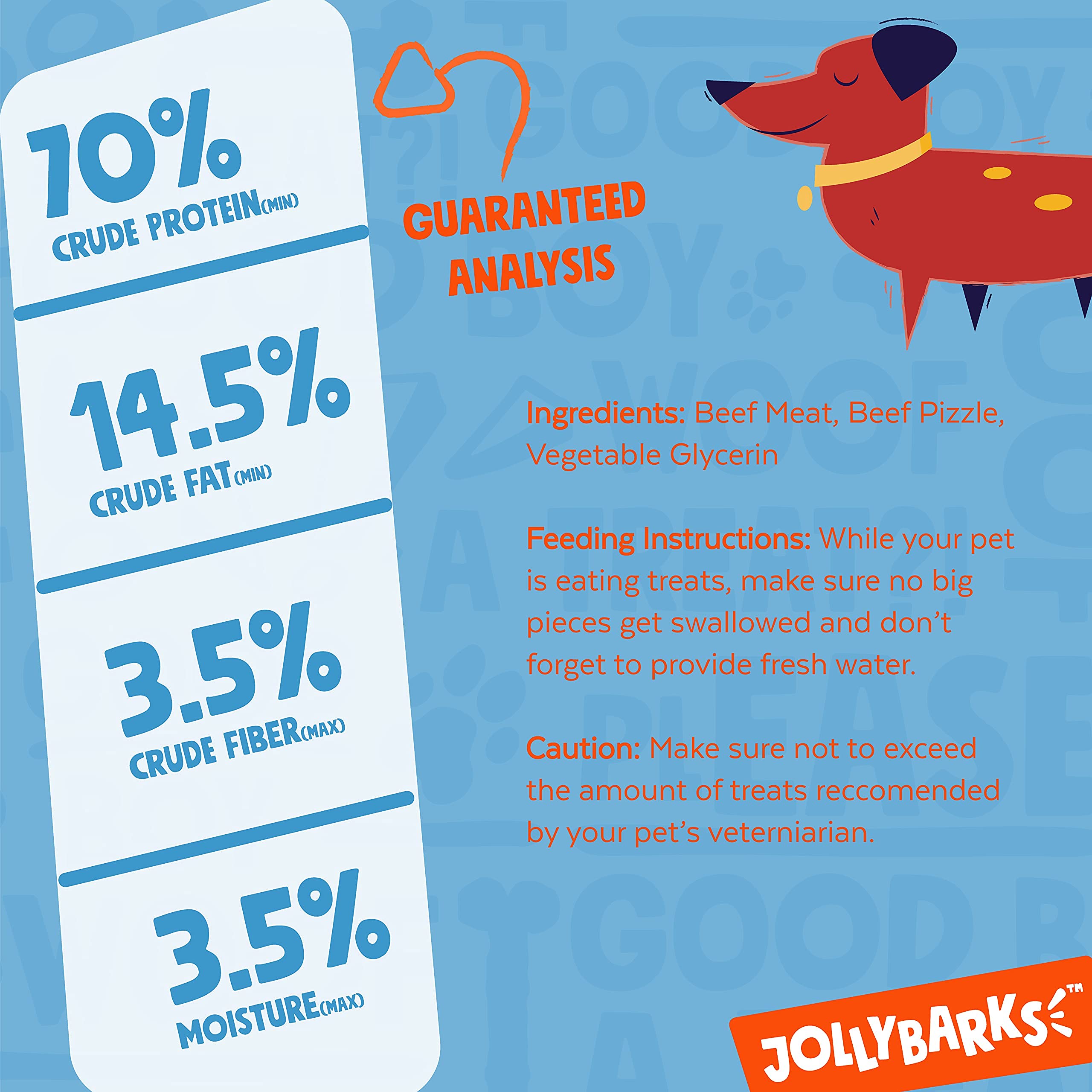 Jolly Barks Junior Palito Bully, proteína alta de calidad para energía diaria.