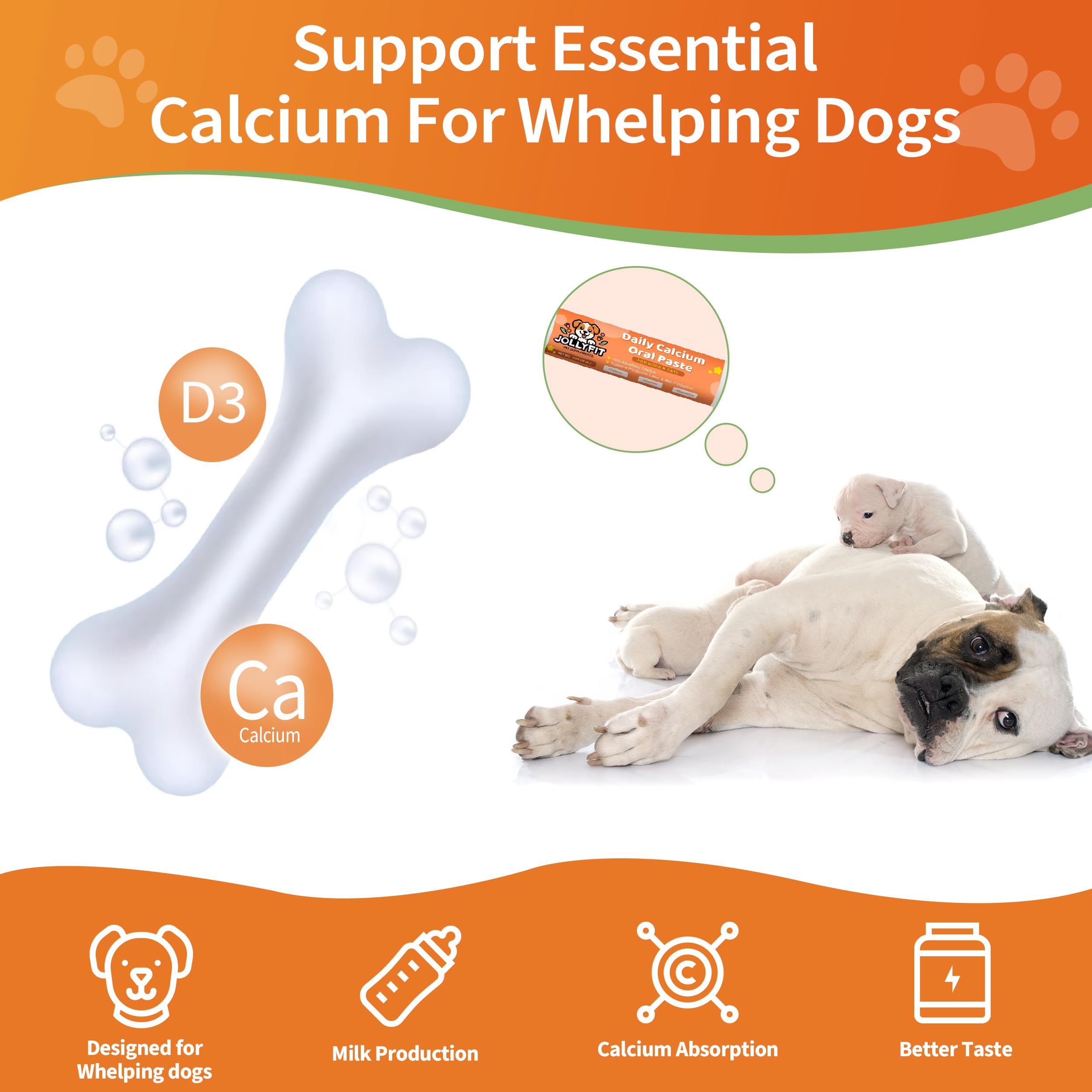 Jollyfit Calcio Oral dosis con jeringa: dosificación sencilla para mascotas